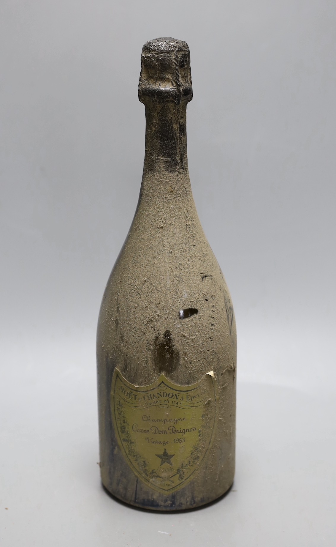 A bottle of Dom Perignon Vintage champagne, 1983